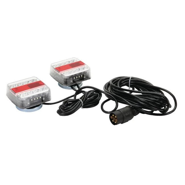 Set lampi magnetice LED 12V profesional cablu 7.5m remorci utilaje