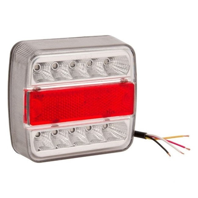 Lampă spate LED pătrată compactă 106x35x98mm pentru remorci și camioane