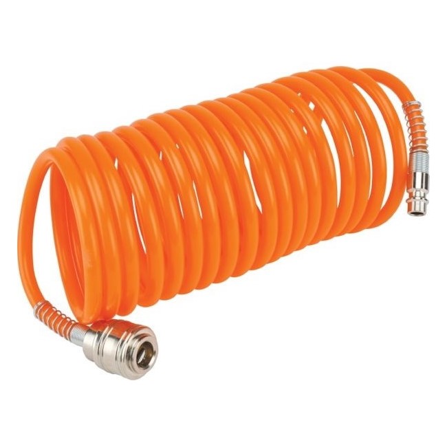 Furtun spiralat aer comprimat 5M compresor scule pneumatice flexibilitate