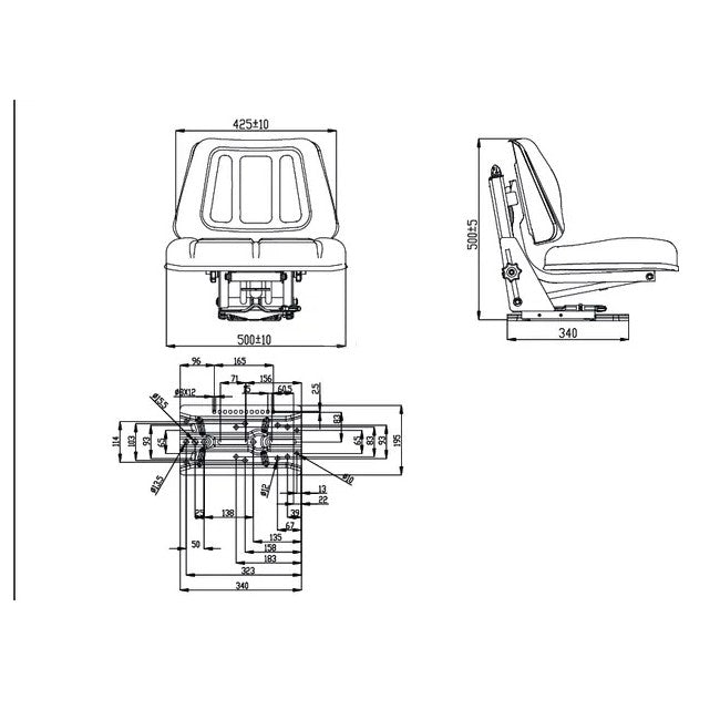 Scaun tractor calitate-pret - detaliu constructie
