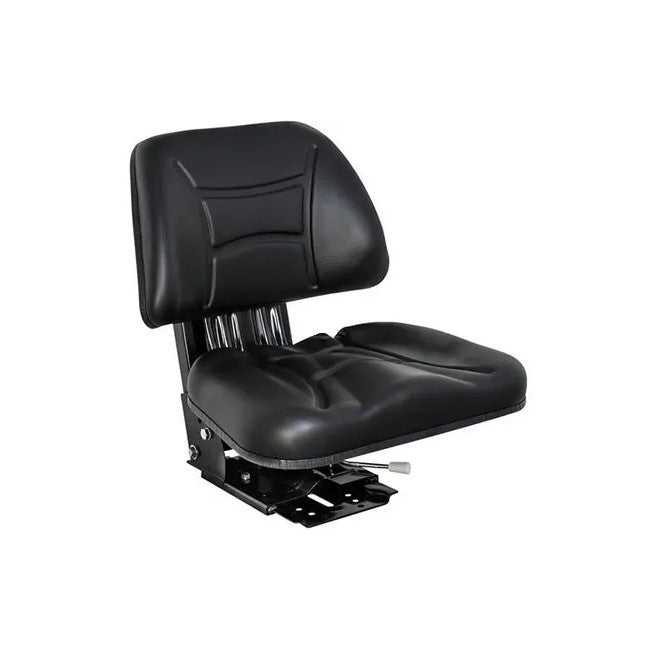 Scaun tractor robust PVC negru - vedere frontala