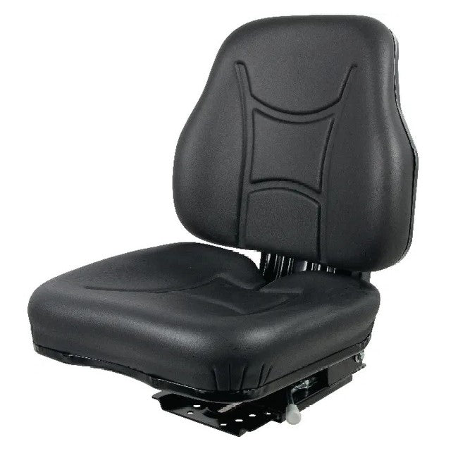 Scaun tractor confortabil PVC negru - vedere frontala