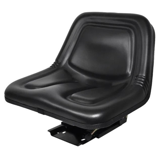 Scaun tractor profesional PVC negru - vedere frontala