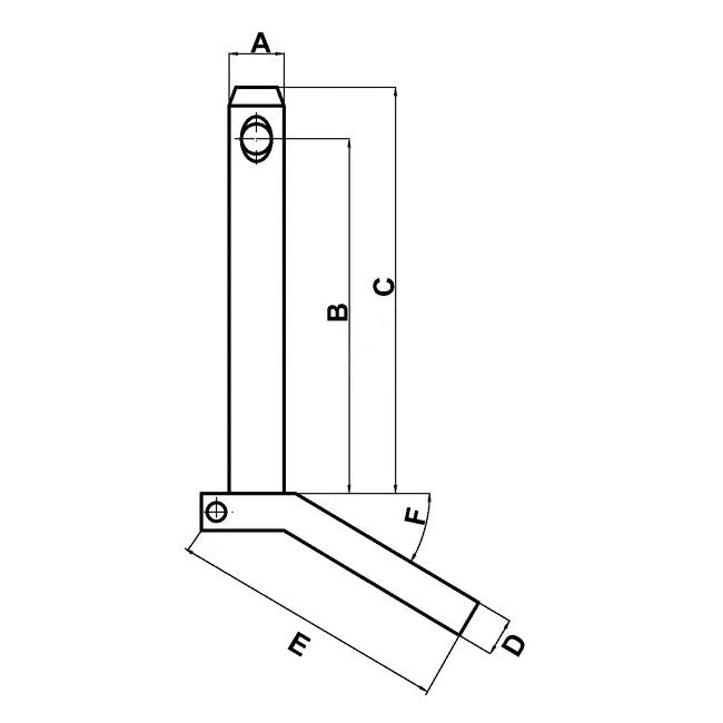 Bolt cu maner și lanț 25x123mm detaliu manivela reglaj precis