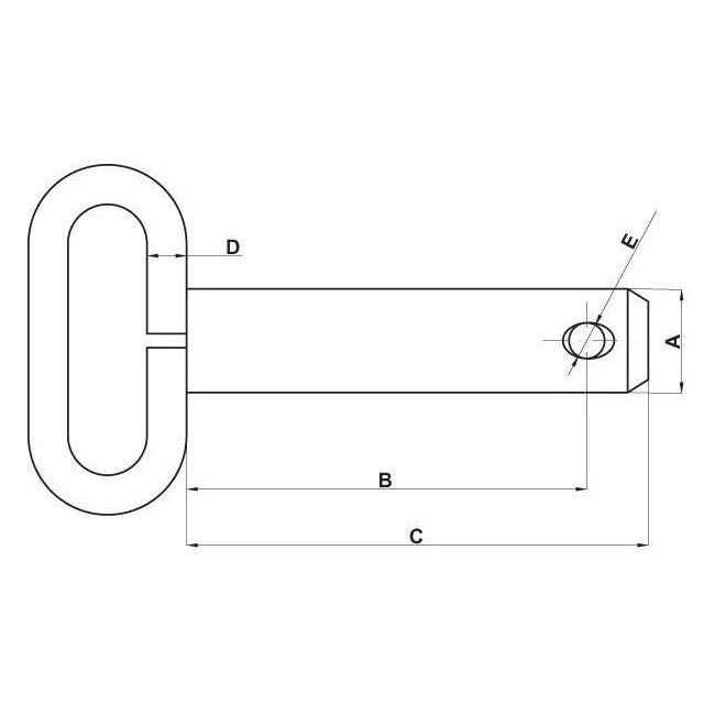 Bolt de cuplare cu maner 28x190mm detaliu sistem blocare maner fix