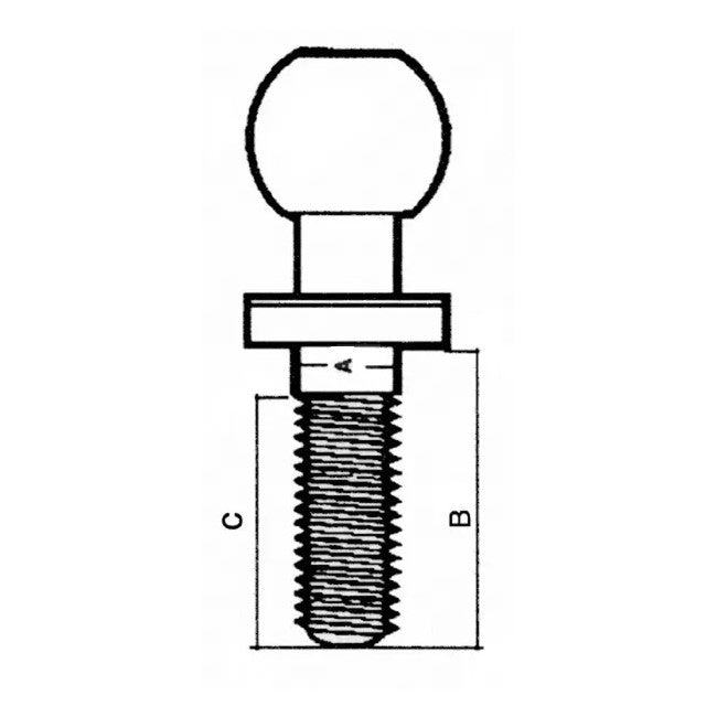 Detaliu nucă remorcare bolt 22mm - conexiune sigură pentru cuplare vehicule