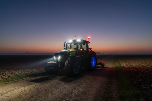 Sistem complet de iluminat pentru tractor - siguranță maximă pe drumuri