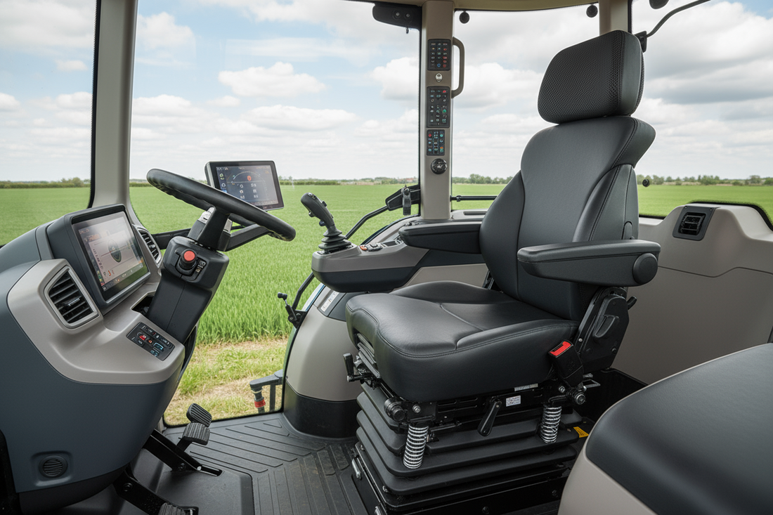 Scaun ergonomic profesional pentru tractor - interior cabină modernă