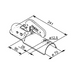 Desen tehnic cuplaj remorcare 1367025: ax rotund 70 mm, lungime totală 241 mm, orificii de montare 12,5 mm, distanțate la 90 mm