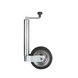 Cric de roată fix 1860891 pentru remorcă, capacitate 500 kg, tub 60 mm, roată cauciuc 225x80 mm