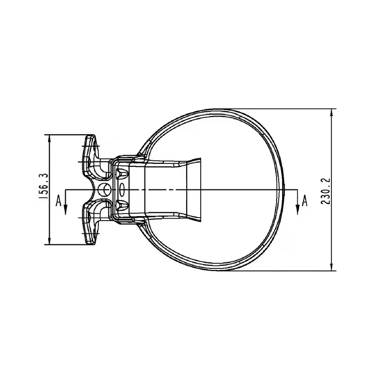 Ilustrație tehnică a adăpătorii Farma 105, cu volum de 2 litri și racord de 1/2 inch – 202003FA