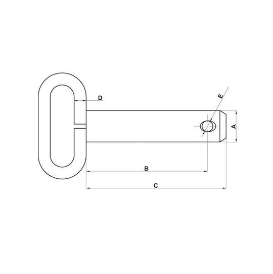 Schita bolt remorcare profesional 190mm rezistent la coroziune pentru utilizare intensivă