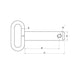 Schita bolt remorcare profesional 190mm rezistent la coroziune pentru utilizare intensivă