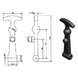 Închizător capotă 145mm mecanism blocare industrial construcție ultra-robustă