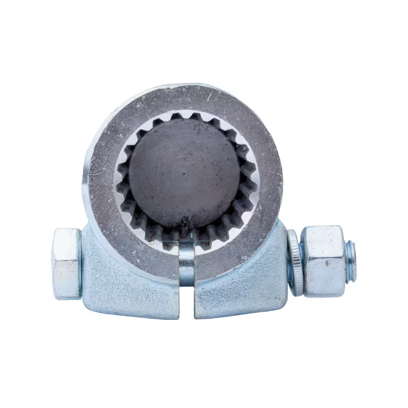Reducție cardanică mamă 1 3/8 inch 21 caneluri cu șurub, vedere frontală, oțel S355