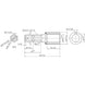 Adaptor cardan extensie Ø35 Z6 detaliu finisaj oțel S355 profesional