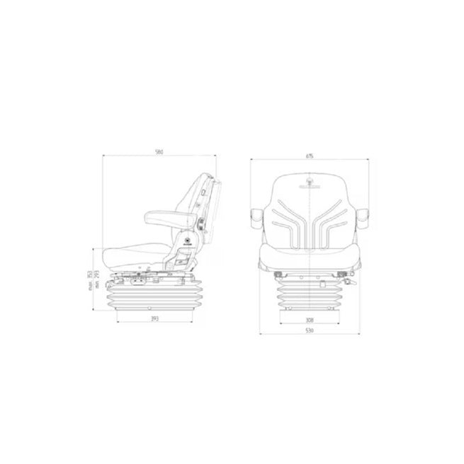 Dimensiuni și specificații tehnice scaun Grammer MSG95G/731 cu design nou