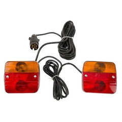 Set Lampi Montabile Halogen 12V Profesional - Cablu 7,5m pentru Remorci și Utilaje