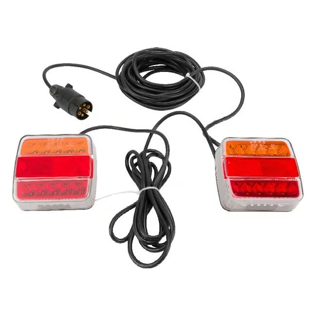 Set lampi montabile LED 12/24V profesional cablu 7.5m remorci utilaje