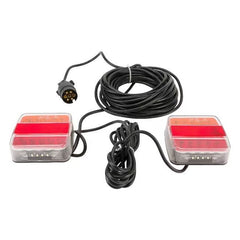 Set Iluminare LED Magnetic 12/24V Profesional - Cablu 12m pentru Remorci și Utilaje