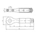 Ochet rotativ heavy duty diametru 52mm - vedere frontala