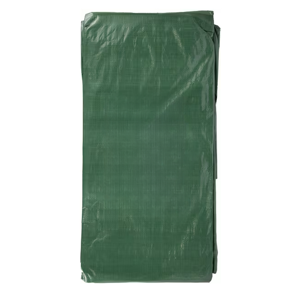 Prelată verde impermeabilă din polietilenă, 10x15 m, 100 g/m², pliată, cod T10001500100KR