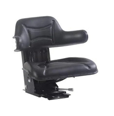 Scaun Tractor Universal cu Suspensie Mecanică PVC - Negru 60-120kg