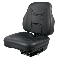 Scaun Tractor Confortabil cu Suspensie Mecanică PVC - Negru 45-130kg