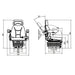 Scaun tractor textil cu suspensie mecanica - detaliu cotiere