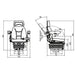 Scaun tractor textil cu suspensie mecanica - detaliu cotiere