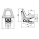 Scaun tractor cu suspensie mecanica - detaliu constructie