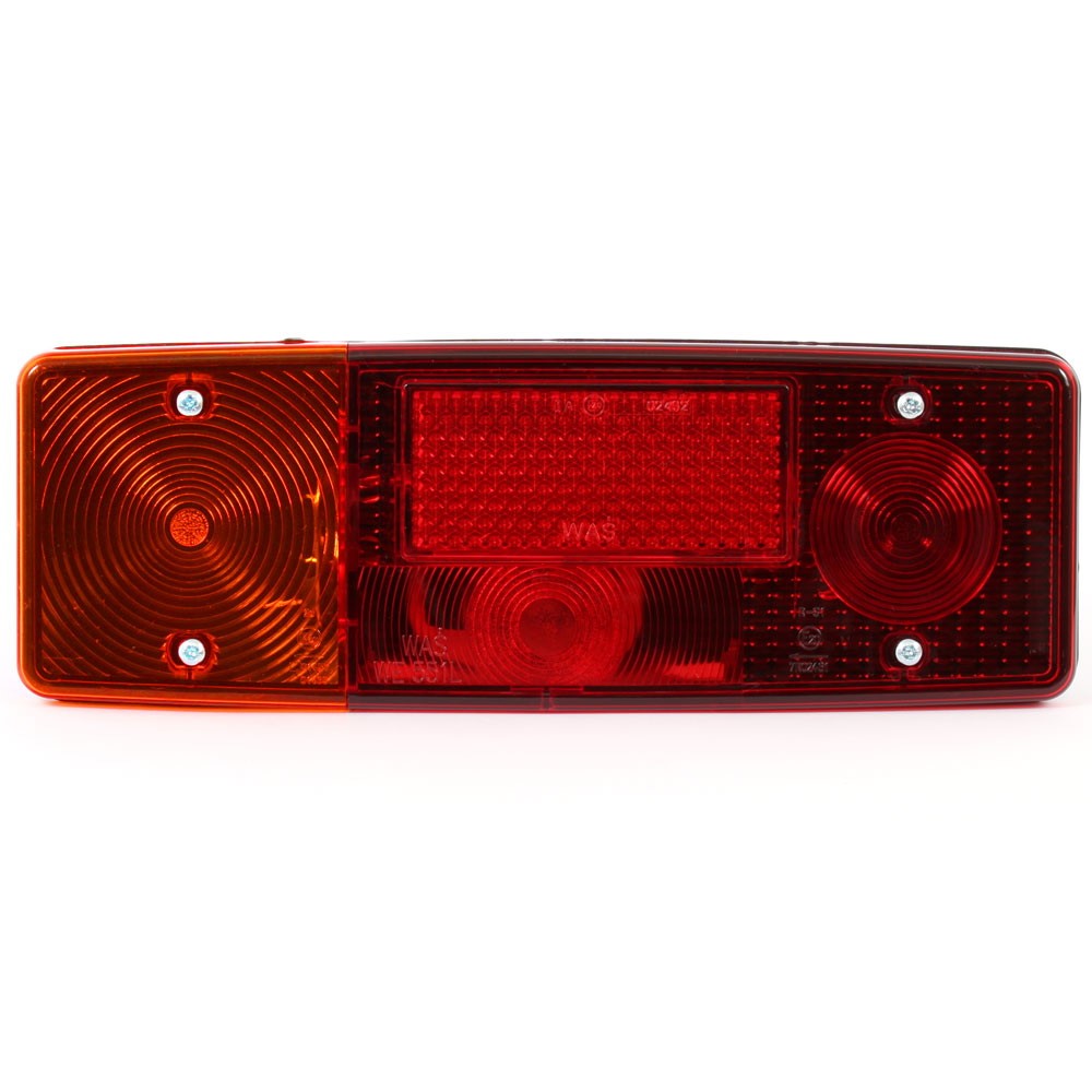 Lampă semnalizare spate stânga multifuncțională 284x102mm halogen ECE pentru remorci și camioane