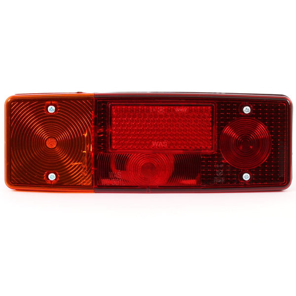 Lampă semnalizare spate stânga multifuncțională 284x102mm halogen ECE pentru remorci și camioane