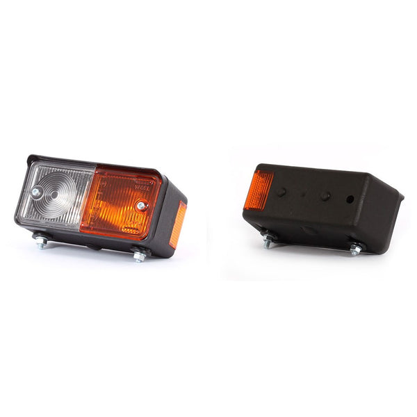 Lampă semnalizator față stânga 12-24V cu 2 funcții semnalizare și lampă poziție