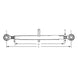 Tirant central 180mm categoria 1/1 detaliu filet UNC sistem fus fus