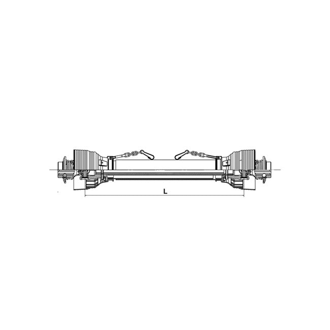 Arbore cardanic PTO 40 L=1010mm - desen tehnic cu dimensiuni
