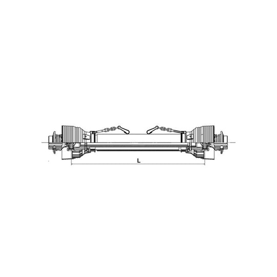 Arbore cardanic PTO 40 L=810mm - desen tehnic cu dimensiuni