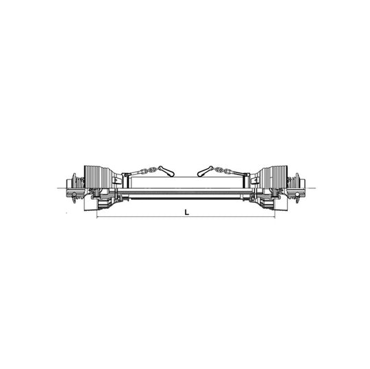 Arbore cardanic PTO 40 L=810mm - desen tehnic cu dimensiuni
