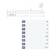 Bară tracțiune categoria 2 960mm - desen tehnic cu dimensiuni (920mm lungime totală, diametru bolț 28,3mm, 9 orificii)