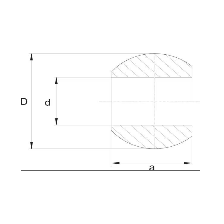 Desen tehnic bilă tirant lateral categoria 4/4, LA985510KR: diametru exterior D 85 mm, interior d 51 mm și lungime a 57 mm
