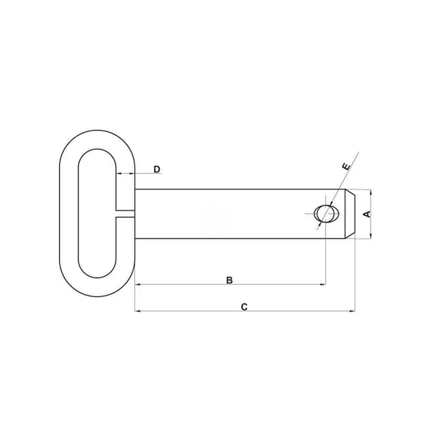 Bolț cu mâner 16mm XAB Trade - specificații tehnice detaliate cu dimensiuni 205mm lungime totală