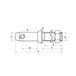 Bolț tirant lateral filetat M20x39mm - detaliu filet și dimensiuni