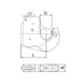 Schemă tehnică cârlig inferior categoria 3 - dimensiuni 64mm orificiu, grosime 40mm, distanță 134mm