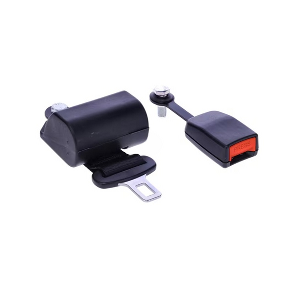 Centură de siguranță retractabilă 2 puncte neagră cu retractor automat pentru vehicule agricole