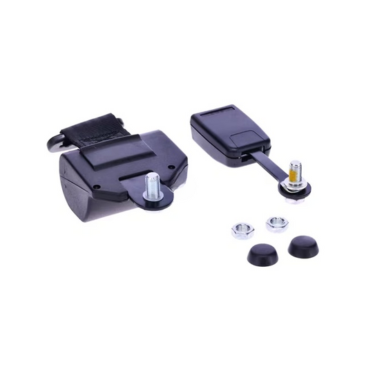 Componente centură de siguranță retractabilă 2 puncte - retractor automat, cataramă metalică și accesorii montaj