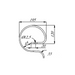 Desen tehnic arc întăritor CP514 32x10 mm, cu orificiu Ø12,5 mm și cote de 195, 120, 45, 20 și 33 mm