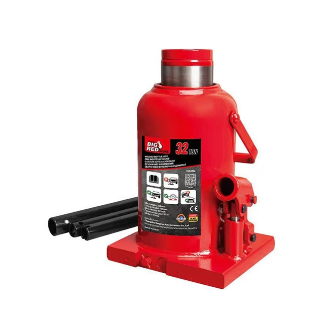 Cric cilindric Big Red 30t cu capacitate 30 tone și înălțime reglabilă 260-430mm