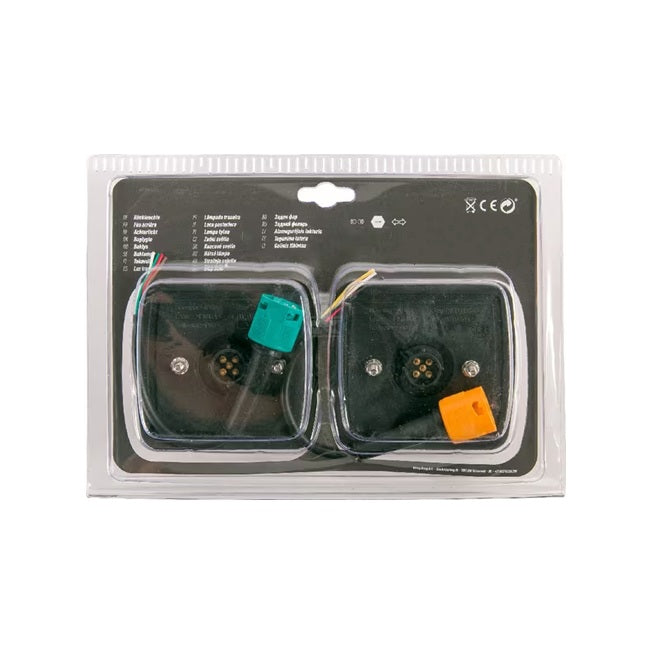 Detaliu lampi LED pătrate profesionale 100x40x100mm cu sistem montare rapid pentru remorci și vehicule comerciale