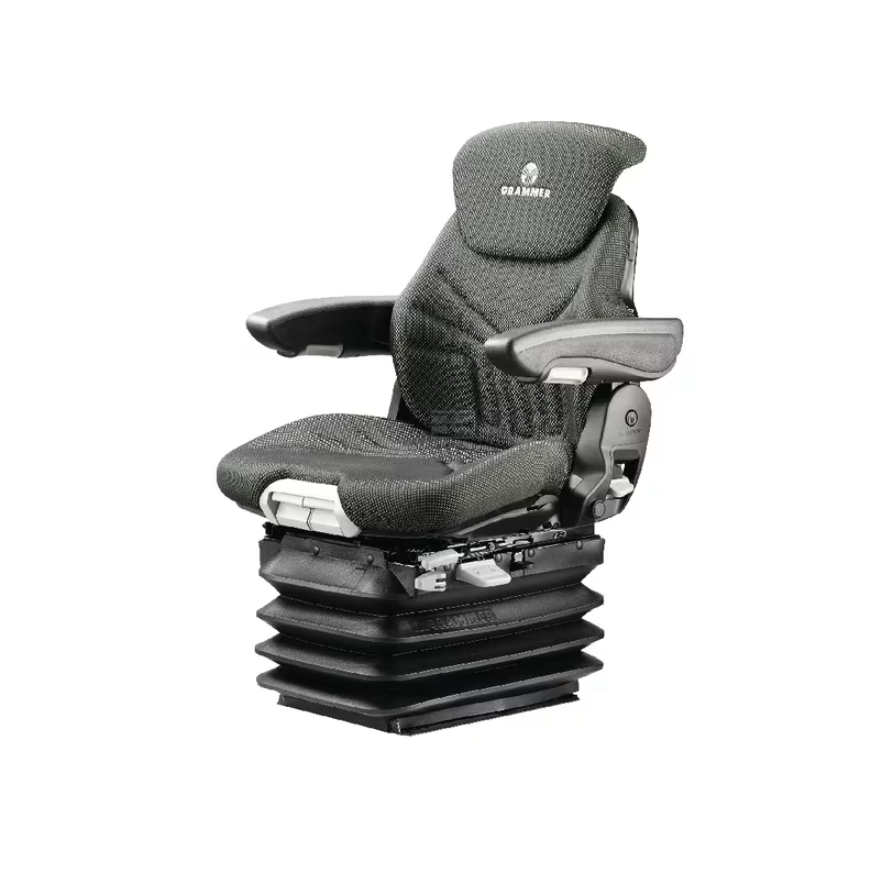 Scaun profesional Grammer Maximo Comfort Plus MSG95A/731 cu suspensie pneumatică și tapițerie neagră pentru tractoare G1288546
