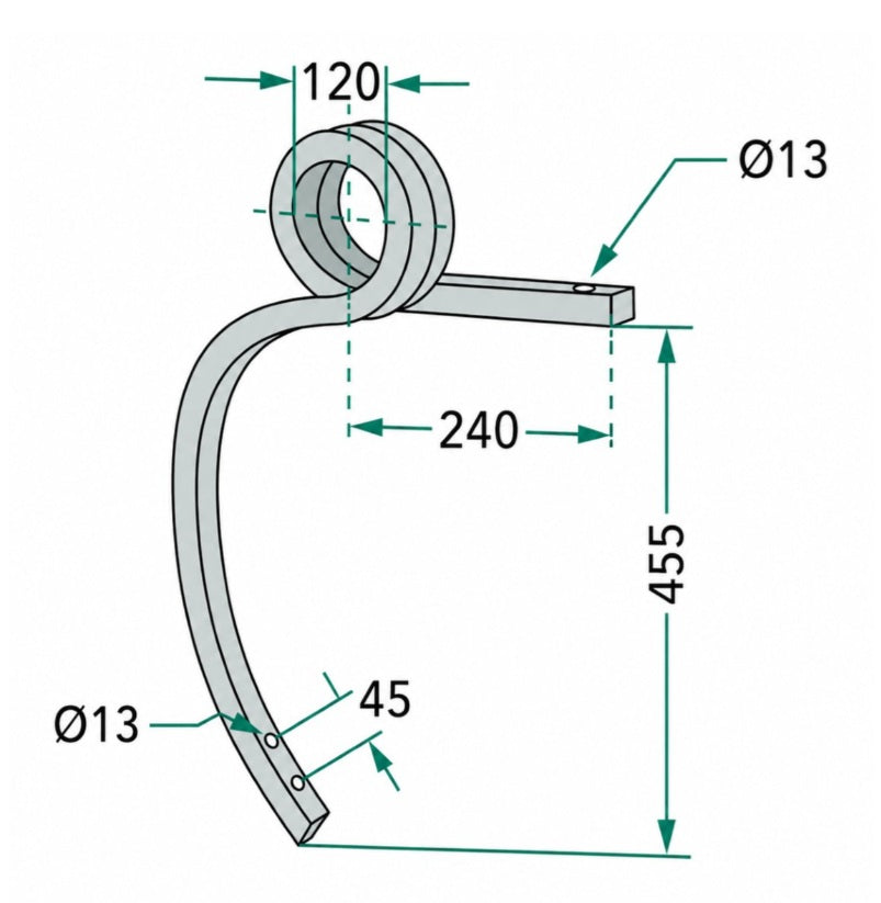 Desen tehnic dinte arc gruber CP254551 25x25x450